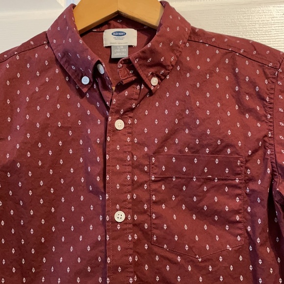 OLD NAVY boys shirt sleeved button down shirt L - Picture 2 of 4
